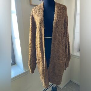 American Eagle Outfitters Brown Textured Cardigan